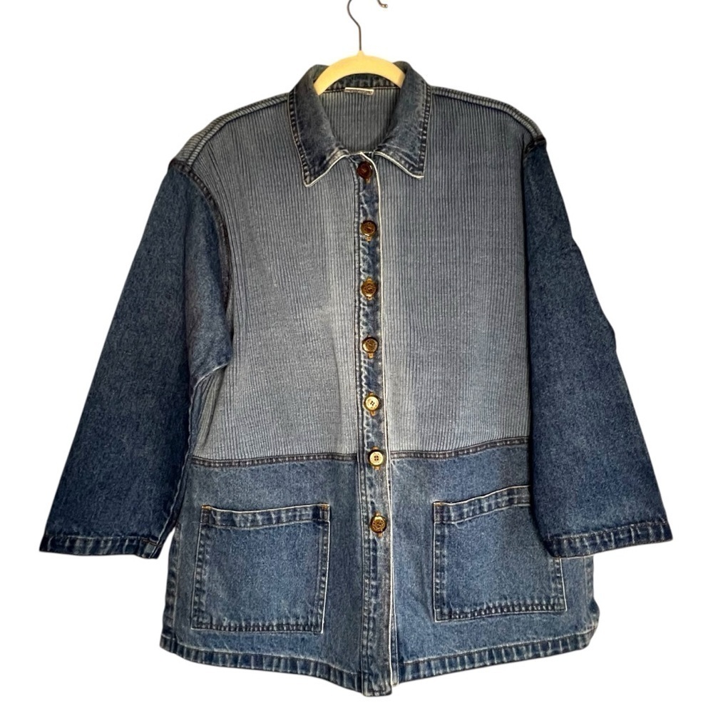 Cmc Color Me Cotton Denim Chore Jacket 100% Cotton Made In Usa Size Medium